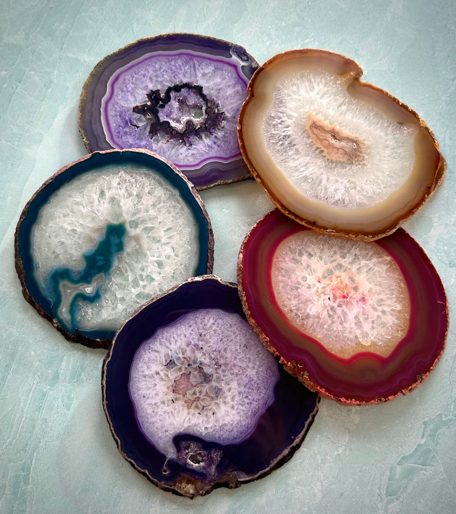 Brazilian Colorful Agate Slices (5 Pack)