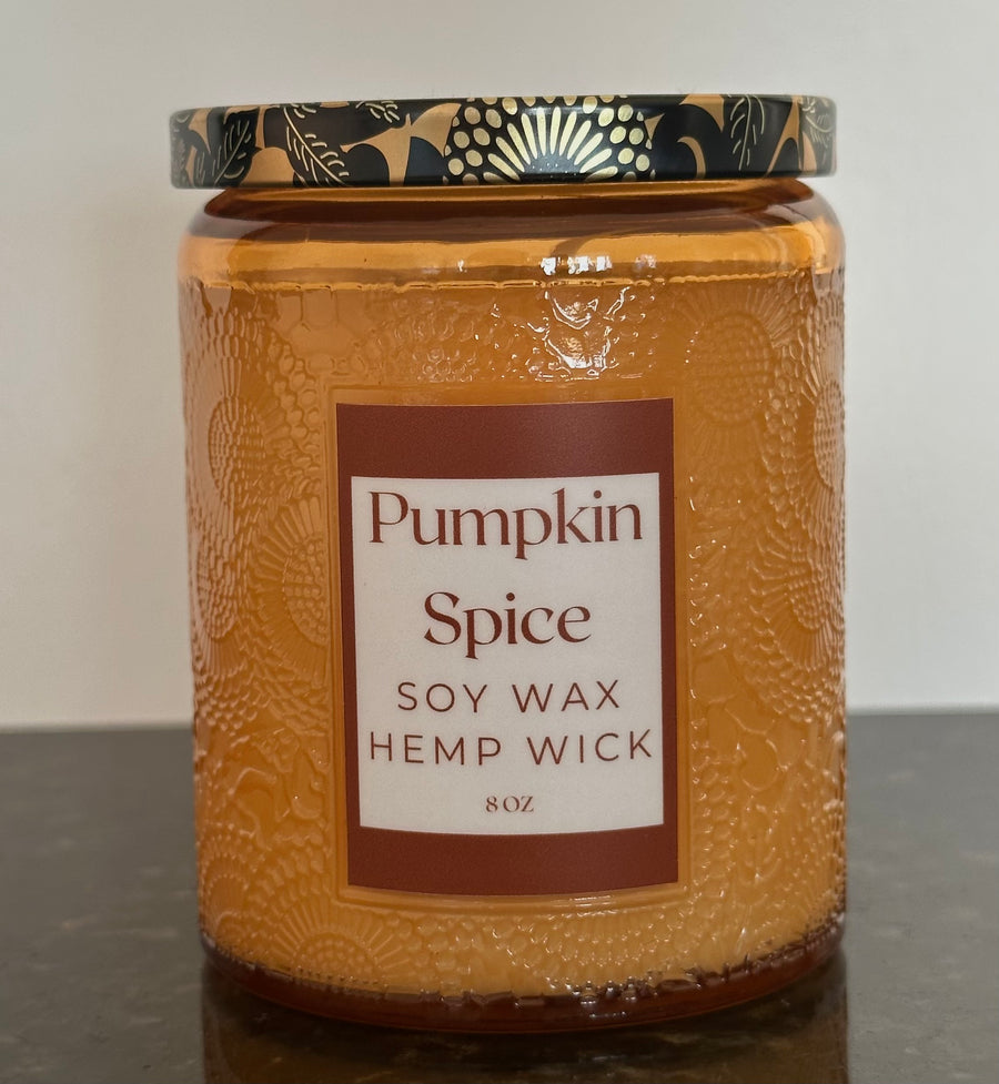 Pumpkin Spiced Soy Candle Hemp Wick